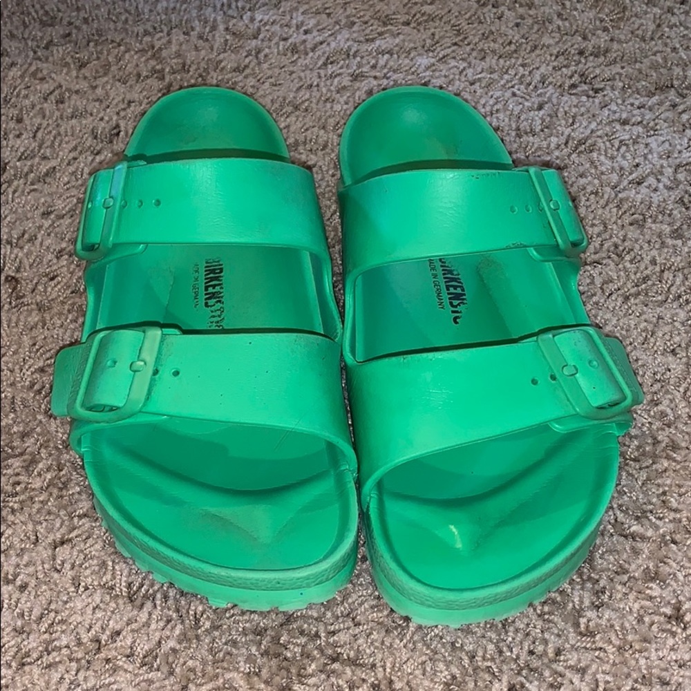 Green Eva Birkenstocks